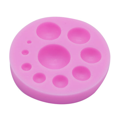 Runde Silikon-Fondant-Kuchenform, DIY-Backdekoration, Schokoladenwerkzeug, rundes Silikon (grau), rundes Silikon (pink)