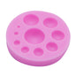 Runde Silikon-Fondant-Kuchenform, DIY-Backdekoration, Schokoladenwerkzeug, rundes Silikon (grau), rundes Silikon (pink)