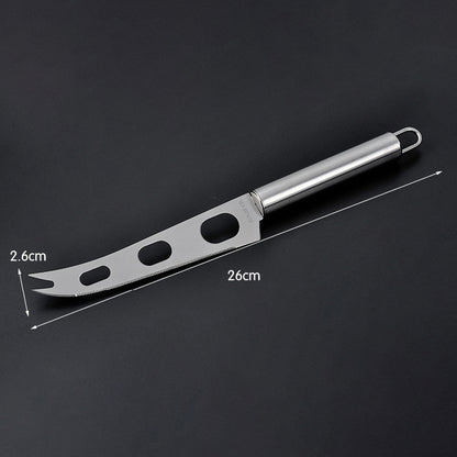 Edelstahl Käsemesser mit Gabelspitze Käse Buttermesser Slicer Butter Pizzaschneider, Käsemesser