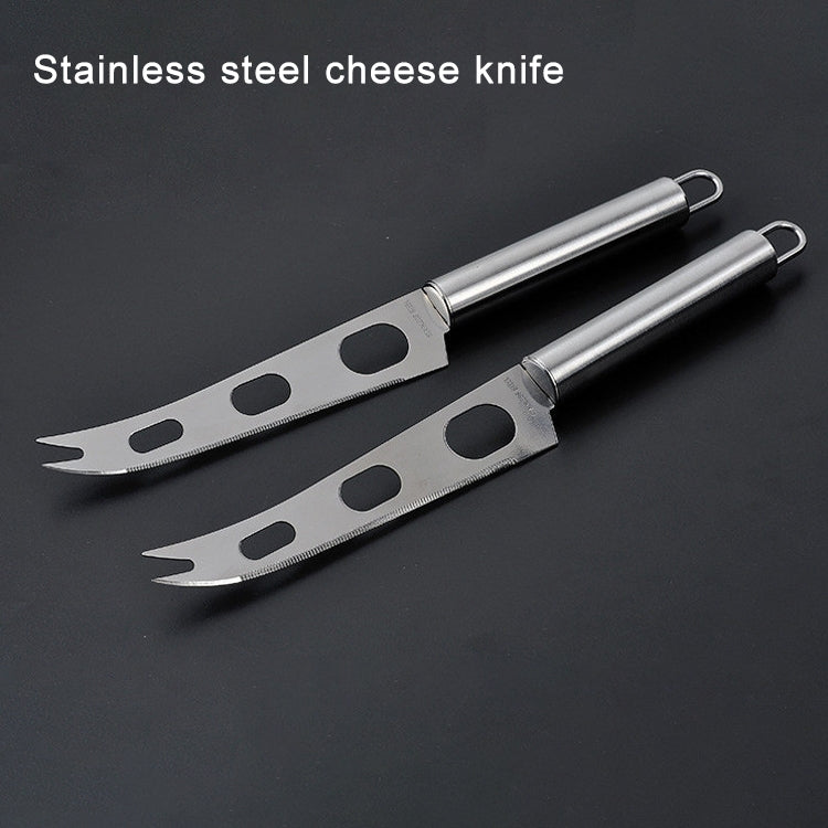 Edelstahl Käsemesser mit Gabelspitze Käse Buttermesser Slicer Butter Pizzaschneider, Käsemesser