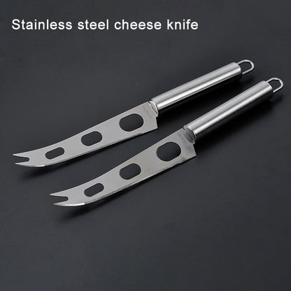 Edelstahl Käsemesser mit Gabelspitze Käse Buttermesser Slicer Butter Pizzaschneider, Käsemesser