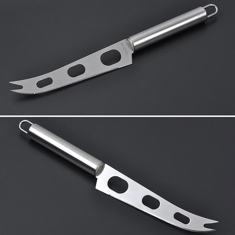 Edelstahl Käsemesser mit Gabelspitze Käse Buttermesser Slicer Butter Pizzaschneider, Käsemesser