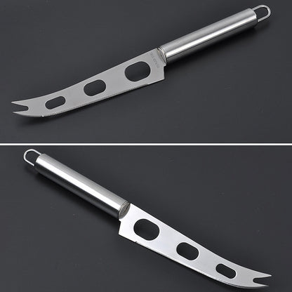 Edelstahl Käsemesser mit Gabelspitze Käse Buttermesser Slicer Butter Pizzaschneider, Käsemesser