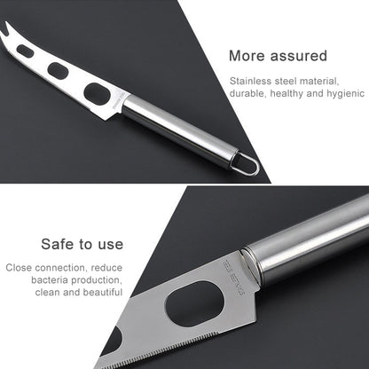Edelstahl Käsemesser mit Gabelspitze Käse Buttermesser Slicer Butter Pizzaschneider, Käsemesser