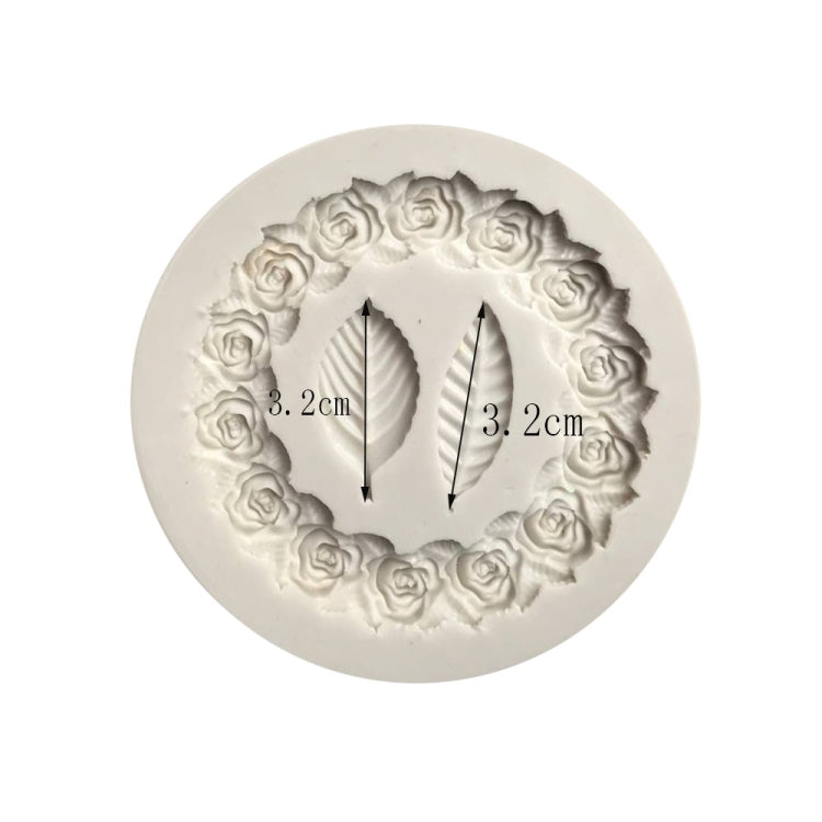 2 PCS Rose Girlande Rose Blatt Silikon Fondant Form Kuchen Kanten Dekoration Werkzeug Backen Kleber Form