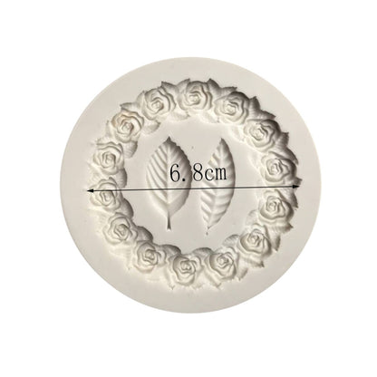 2 PCS Rose Girlande Rose Blatt Silikon Fondant Form Kuchen Kanten Dekoration Werkzeug Backen Kleber Form