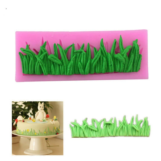 2 PCS Gras Dekoration Flüssige Silikonform Fondant Kuchenform, Grasform