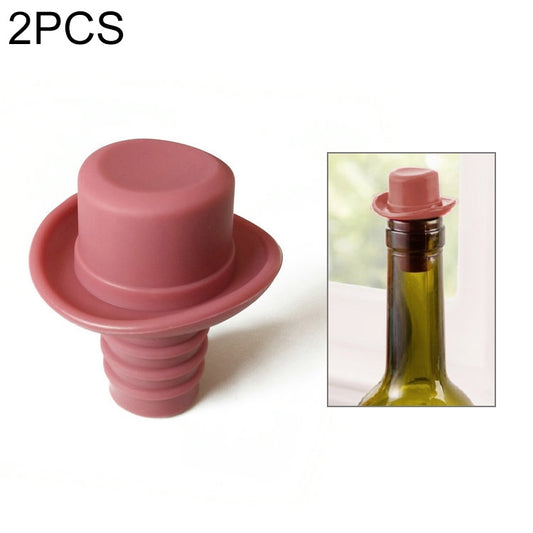 Zylinder aus Silikagel, Weinkorken, Menage, Rotweinverschluss, 2 Stück in Hutform (braun), 2 Stück in Hutform (schwarz), 2 Stück in Hutform (Rotwein), 2 Stück in Hutform (gelb), 2 Stück in Hutform (rosarot), 2 Stück in Hutform (rot)