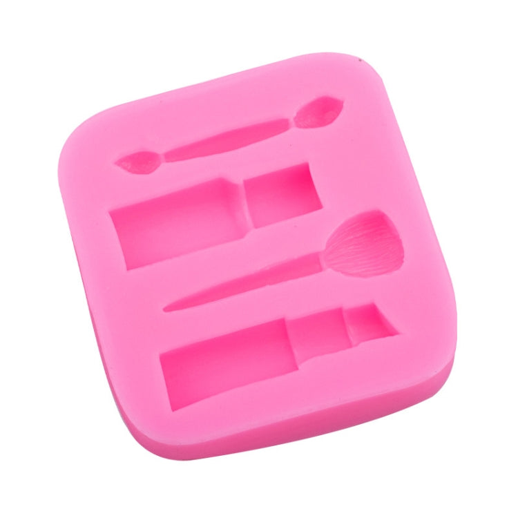 2 Stück Lippenstift-Augenbrauenstift-Make-up-Werkzeugform, Silikonform für Fondantkuchen, Schokoladenform, Tonform, Augenbrauenstiftform
