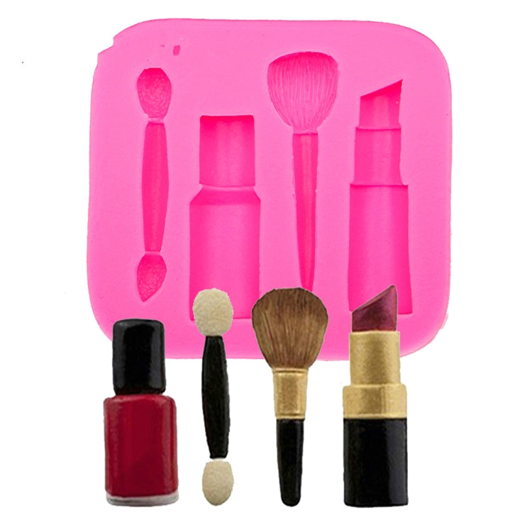 2 Stück Lippenstift-Augenbrauenstift-Make-up-Werkzeugform, Silikonform für Fondantkuchen, Schokoladenform, Tonform, Augenbrauenstiftform