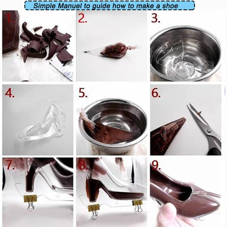 3D-Schokoladenform, Fondant-Kuchen, Damen-High-Heel-Form