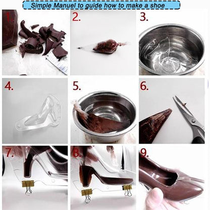 3D-Schokoladenform, Fondant-Kuchen, Damen-High-Heel-Form