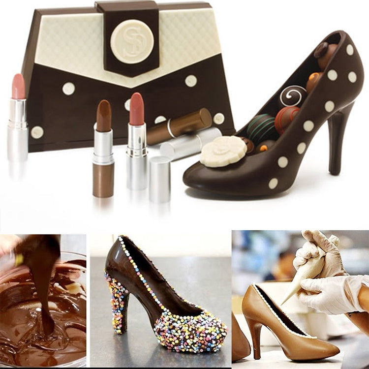 3D-Schokoladenform, Fondant-Kuchen, Damen-High-Heel-Form