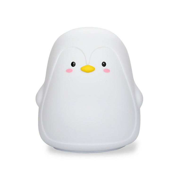 Pinguin Silikon Pat Nachtlicht Kinder Nachttisch Atmosphäre Lampe, Pinguin Weiß