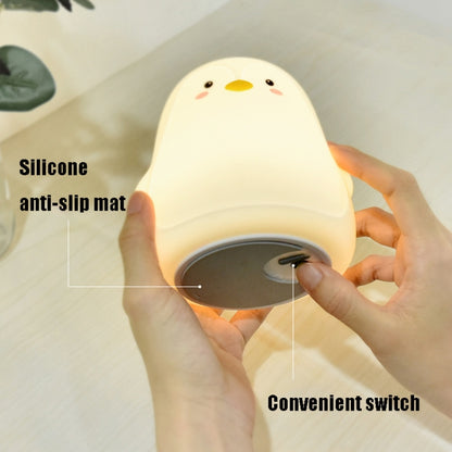 Pinguin Silikon Pat Nachtlicht Kinder Nachttisch Atmosphäre Lampe, Pinguin Weiß