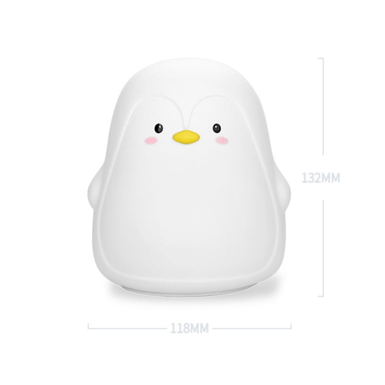 Pinguin Silikon Pat Nachtlicht Kinder Nachttisch Atmosphäre Lampe, Pinguin Weiß