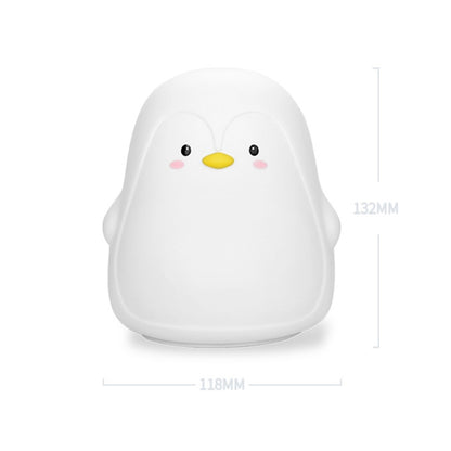Pinguin Silikon Pat Nachtlicht Kinder Nachttisch Atmosphäre Lampe, Pinguin Weiß