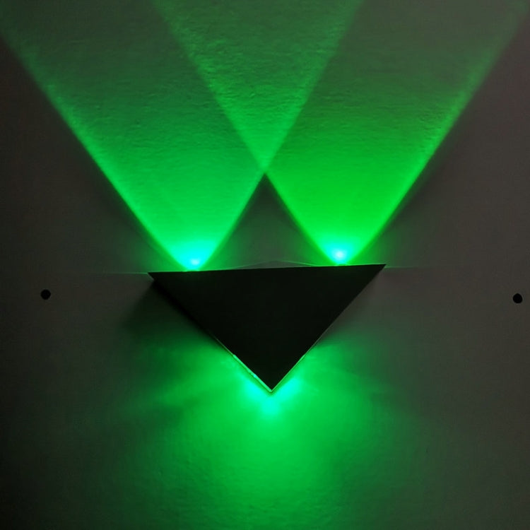 3W Aluminum Triangle Wall Lamp Home Lighting Indoor Outdoor Decoration Light, AC 85-265V, 3W