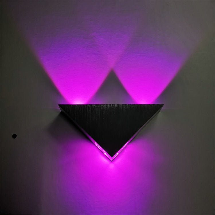 3W Aluminum Triangle Wall Lamp Home Lighting Indoor Outdoor Decoration Light, AC 85-265V, 3W