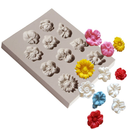 Silikonform für Fondantkuchen, Schokoladenform, DIY, Trompetenblume, Sonnenblume, Backdekoration, Sonnenblumenform (Rosa), Sonnenblumenform (Grau)