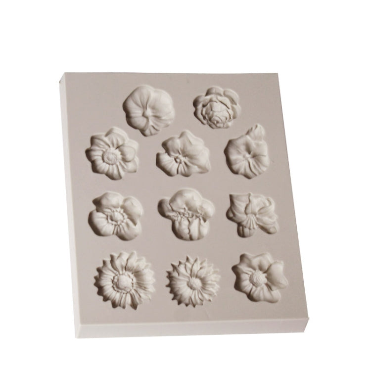 Silikonform für Fondantkuchen, Schokoladenform, DIY, Trompetenblume, Sonnenblume, Backdekoration, Sonnenblumenform (Rosa), Sonnenblumenform (Grau)