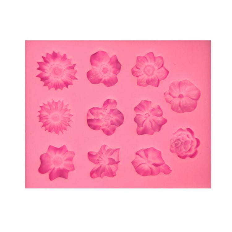 Silikonform für Fondantkuchen, Schokoladenform, DIY, Trompetenblume, Sonnenblume, Backdekoration, Sonnenblumenform (Rosa), Sonnenblumenform (Grau)