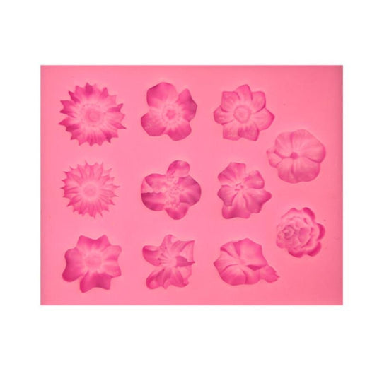 Silikonform für Fondantkuchen, Schokoladenform, DIY, Trompetenblume, Sonnenblume, Backdekoration, Sonnenblumenform (Rosa), Sonnenblumenform (Grau)