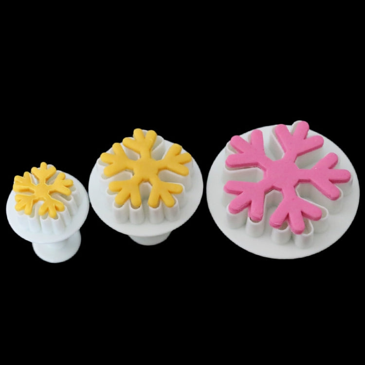 6 Stück Schneeflocken-Federform, Fondant-Kuchenwerkzeug, Keksprägedruckform, DIY-Backwerkzeuge, Schneeflockenform