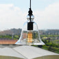 E27 Retro Industrie Hängelampe Kleine Glocke Transparent Glas Pendelleuchte