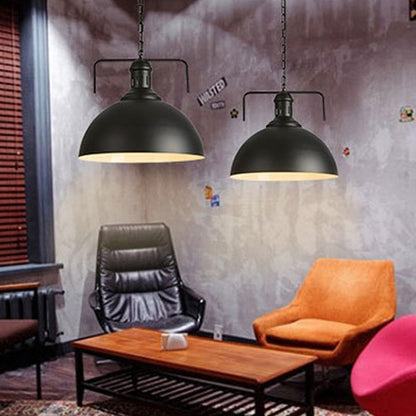 Retro Industrielle Pendelleuchte Kreative Einzelkopf Eisenkunst Hängelampe E27 Glühbirne Perfekt für Küche Esszimmer Schlafzimmer Wohnzimmer, Warmweiß, Kaltweiß