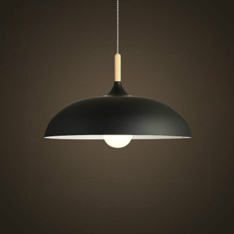 40W 35cm Minimalistische Kreative Persönlichkeit Halbrunder Deckel Kronleuchter Schmiedeeisen Einzelkopf Restaurant Wohnzimmer Hotel Lampen, 35cm Schwarz, 35cm Weiß