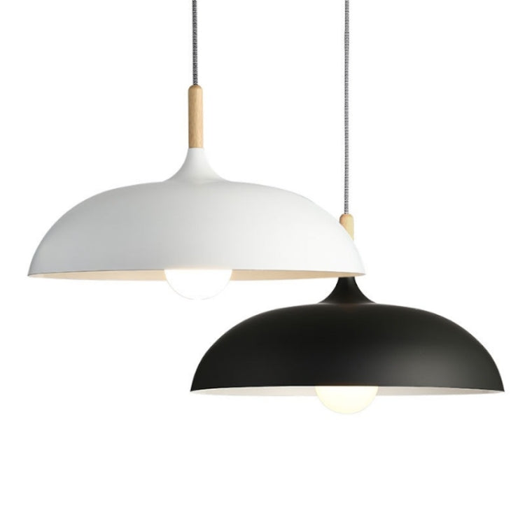 40W 35cm Minimalistische Kreative Persönlichkeit Halbrunder Deckel Kronleuchter Schmiedeeisen Einzelkopf Restaurant Wohnzimmer Hotel Lampen, 35cm Schwarz, 35cm Weiß