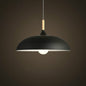40W 35cm Minimalistische Kreative Persönlichkeit Halbrunder Deckel Kronleuchter Schmiedeeisen Einzelkopf Restaurant Wohnzimmer Hotel Lampen, 35cm Schwarz, 35cm Weiß