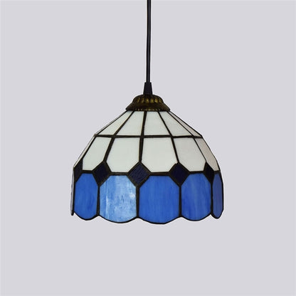8 Zoll einfache Stil Buntglas Restaurant Bar Pendelleuchte