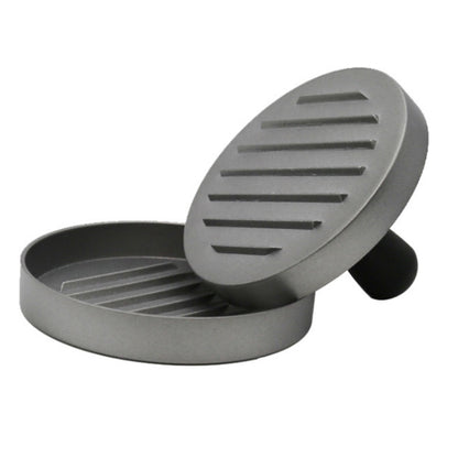 Haushalts-Aluminiumlegierung in Lebensmittelqualität, Antihaftbeschichtung, Druckform für Fleischpasteten, Hamburger, Kuchen, mit 40-seitigem Silikonpapier, 1 schwarzer Griff