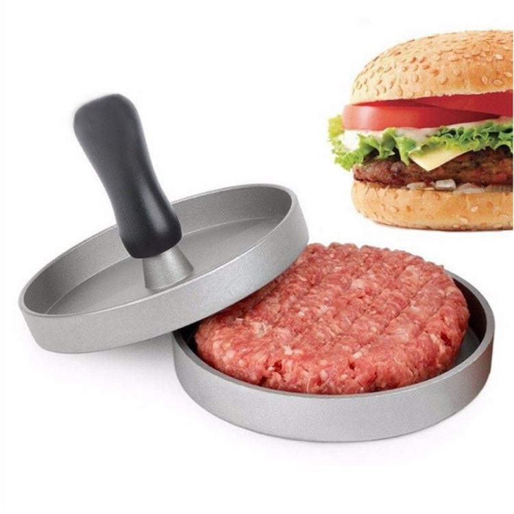 Haushalts-Aluminiumlegierung in Lebensmittelqualität, Antihaftbeschichtung, Druckform für Fleischpasteten, Hamburger, Kuchen, mit 40-seitigem Silikonpapier, 1 schwarzer Griff