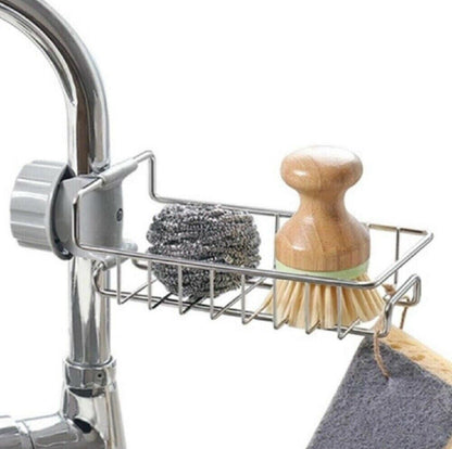 Abflussregal Aufbewahrungshalter Regal Küchenspüle Wasserhahn Schwamm Seifentuch Rack Halterung