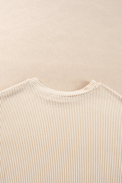 Parchment – Set aus langärmligem Strickoberteil und Shorts mit hoher Taille
