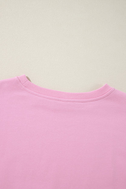 Bonbon – Sweatshirt mit Rundhalsausschnitt und sichtbaren Seitenschlitzen in Farbblock-Optik