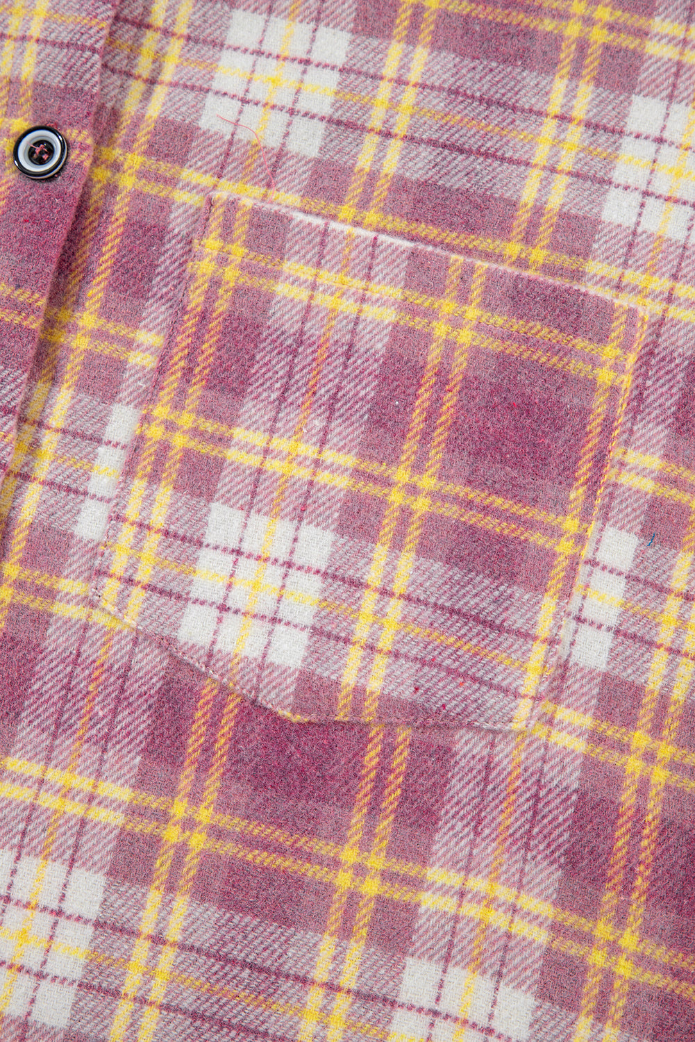 Rosa, langärmlige Hemdjacke mit Brusttasche und Karomuster