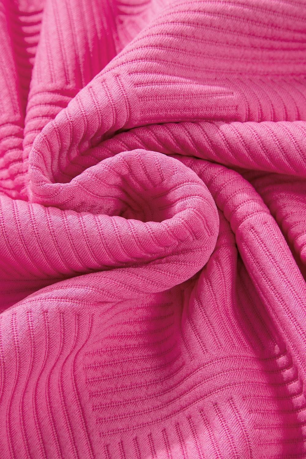 Rosafarbener Hoodie mit strukturiertem Farbblockdesign und Kängurutasche und überschnittener Schulter