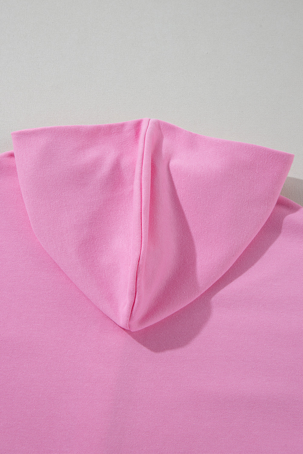 Bonbon Kurzarm-Kapuzenpullover mit halbem Reißverschluss und Kängurutasche