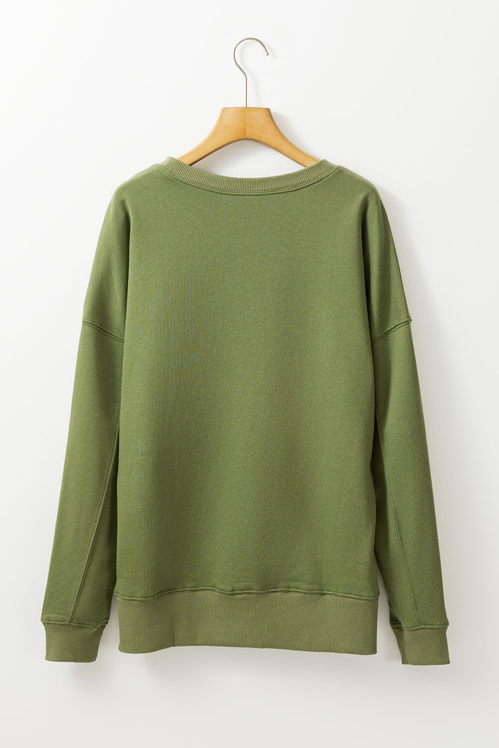 Vineyard Green – Lockeres Sweatshirt mit überschnittenen Schultern und überkreuzten Nähten
