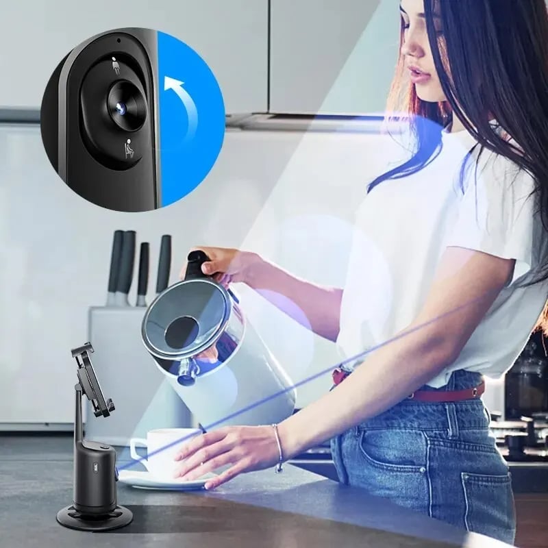 AI Smart Gimbal: 360° Auto Face Tracking Phone Holder