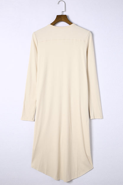 Apricot – Selected – High-Low-Cardigan mit Knopftaschen