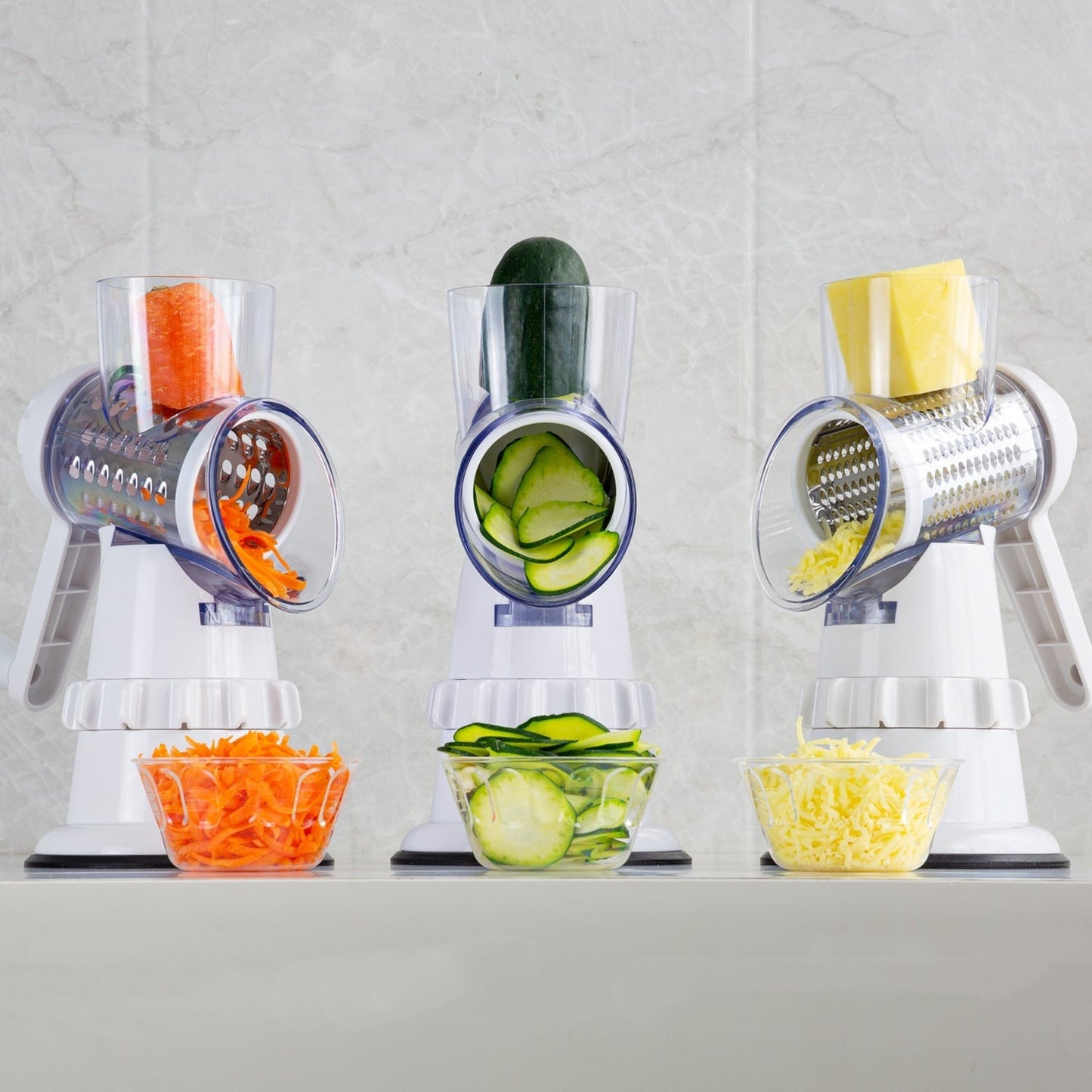 3-in-1 Gemüseschneider &amp; Reibe