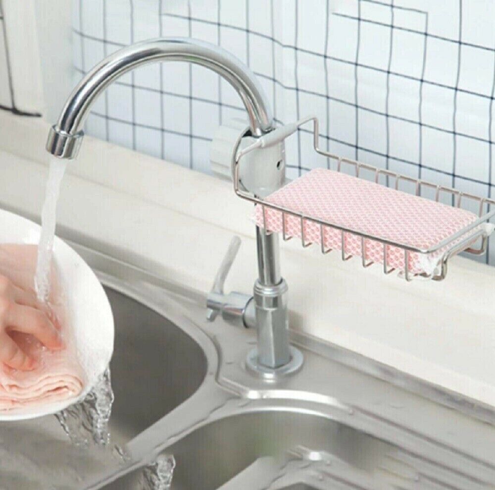 Abflussregal Aufbewahrungshalter Regal Küchenspüle Wasserhahn Schwamm Seifentuch Rack Halterung