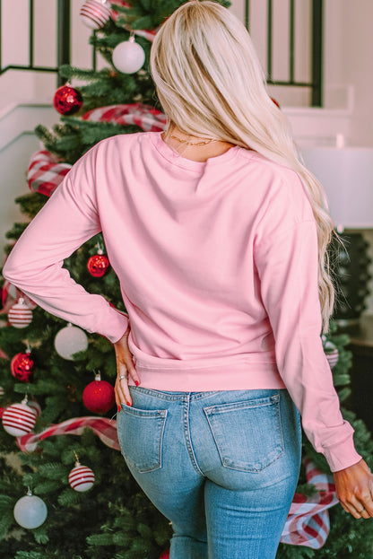 Rosa SANTA BABY Süßes Sweatshirt mit Blumengrafik