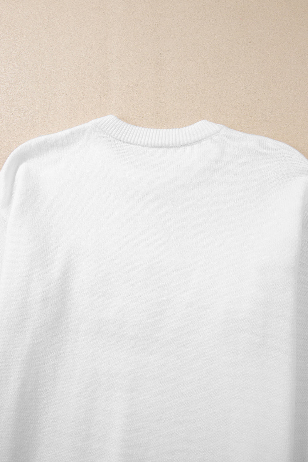 Weißer Pullover mit Stickerei „Thankful Ivory“