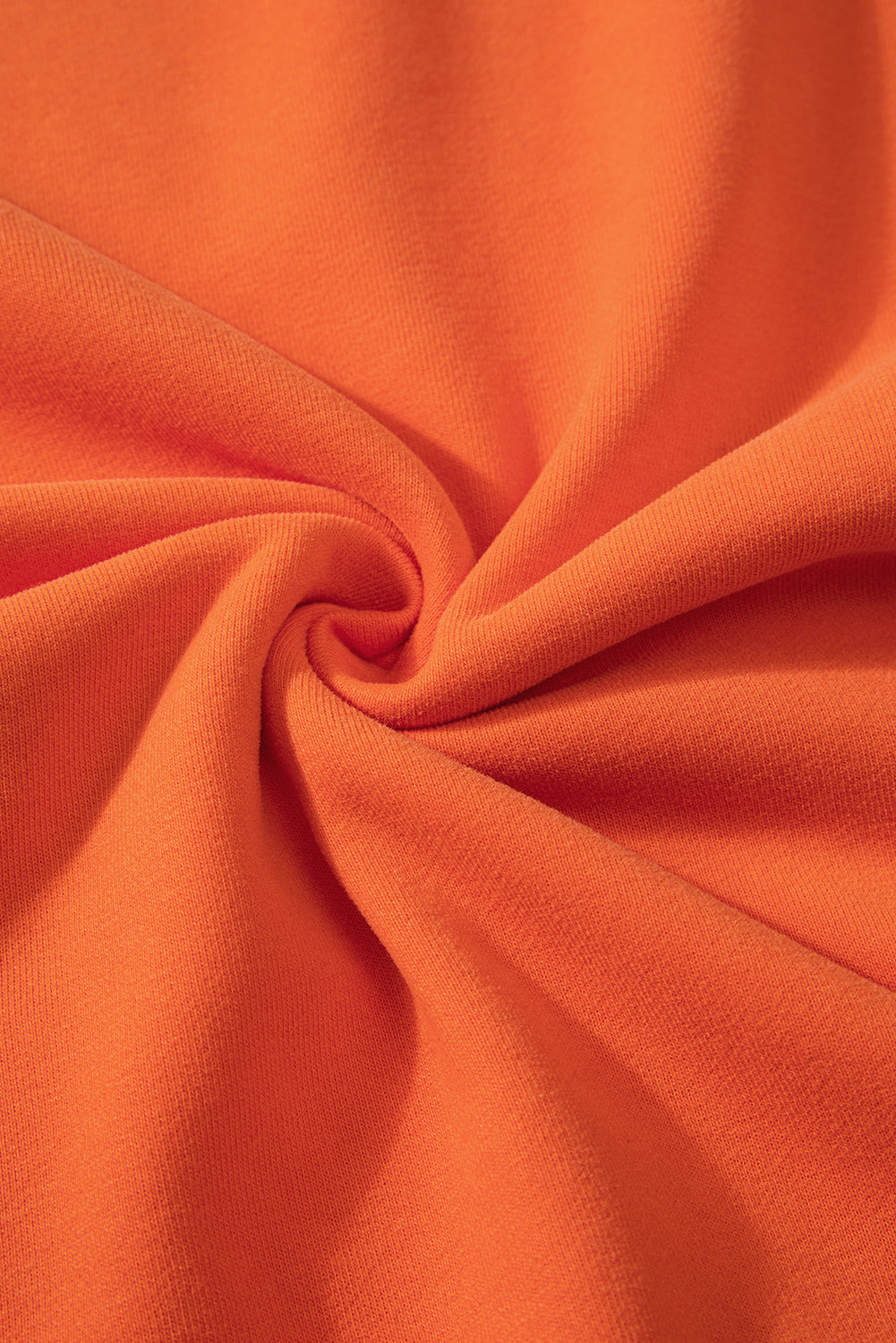 Einfarbiges Frottee-Sweatshirt mit überschnittener Schulter und Fleecefutter in Rotorange